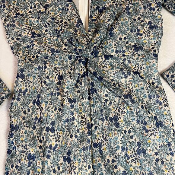 The East Order Serena Low V-Neck Floral Midi Dress Size X-Small Lightweight Boho - Picture 12 of 15
